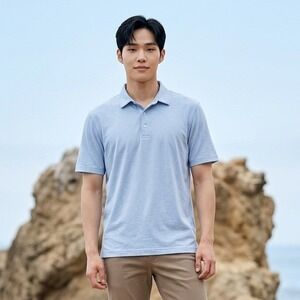 Peter Millar‎ Crown Crafted XXL Mens Polo Shirt Light Blue Short Sleeve